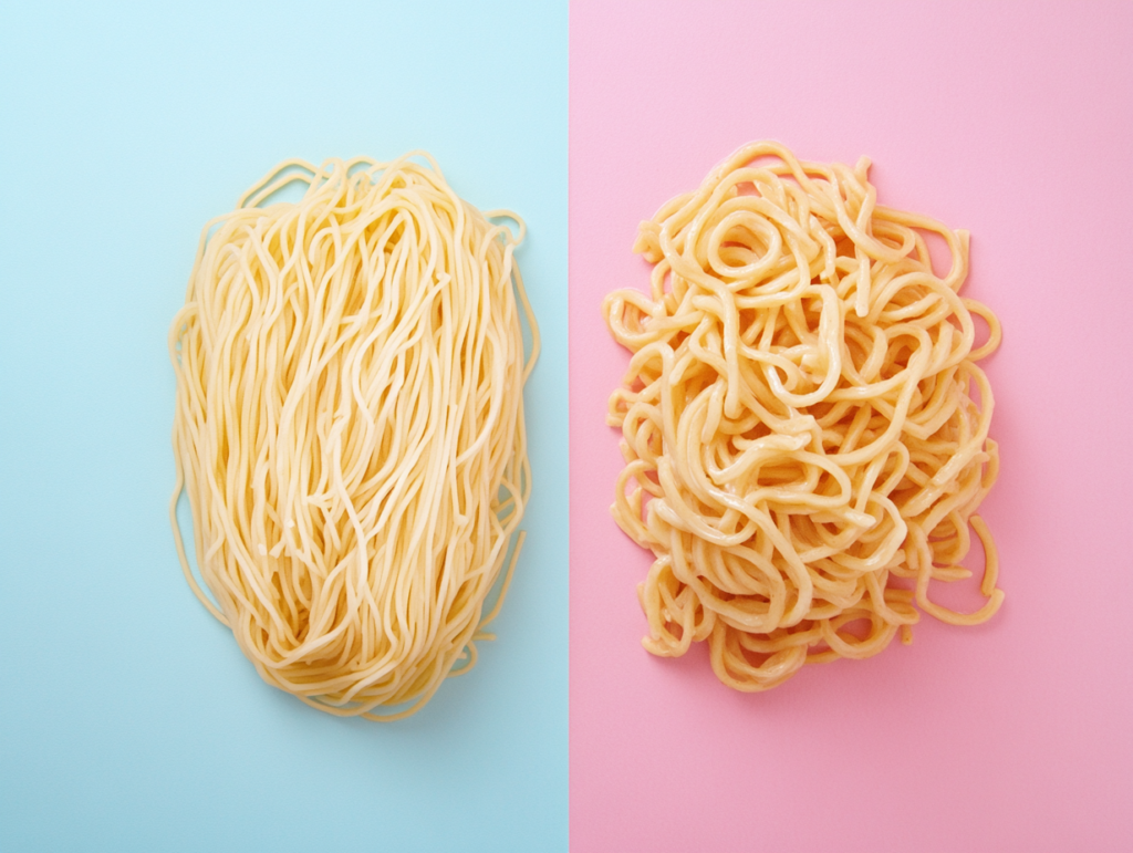 Angel Hair vs Fine Noodles Angel Hair vs Fine Noodles