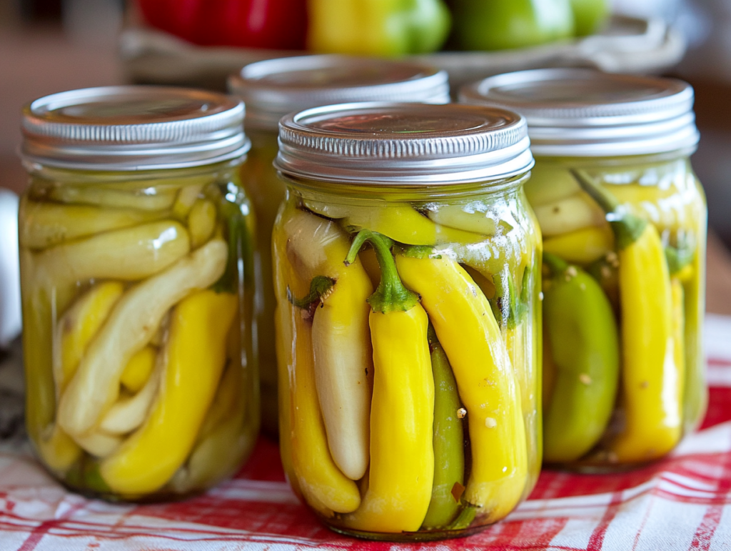 Banana peppers and pepperoncinis